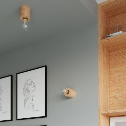 Seinävalaisin SALGADO 1xE27/60W/230V pyökki