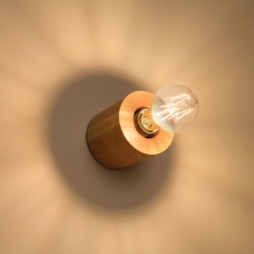 Seinävalaisin SALGADO 1xE27/60W/230V pyökki