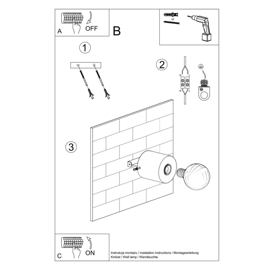 Seinävalaisin SALGADO 1xE27/60W/230V pyökki