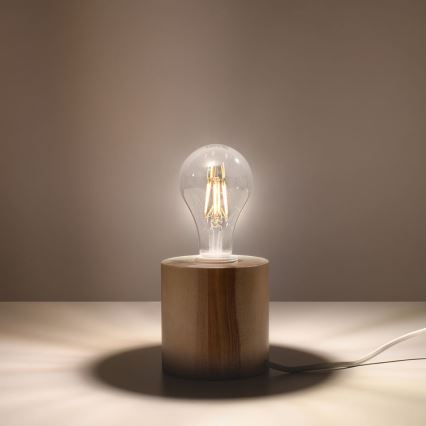 Pöytävalaisin SALGADO 1xE27/60W/230V pyökki