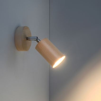 Seinäkohdevalo BERGE 1xGU10/40W/230V pyökki