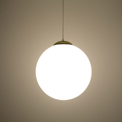 TOYA-riippuvalaisin johdolla 1xE27/60W/230V, halkaisija 40 cm, valkoinen/kultainen