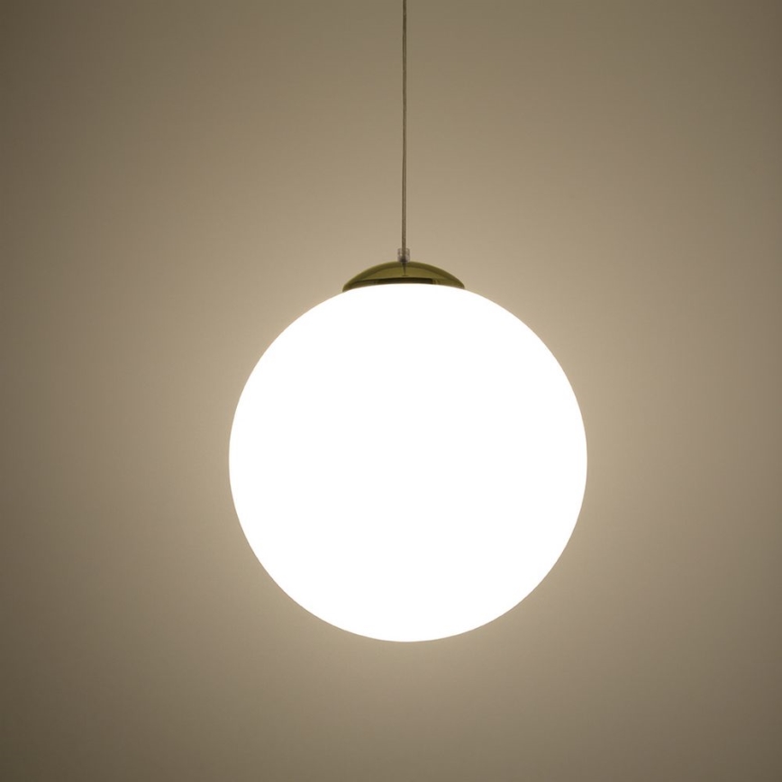 TOYA-riippuvalaisin johdolla 1xE27/60W/230V, halkaisija 40 cm, valkoinen/kultainen