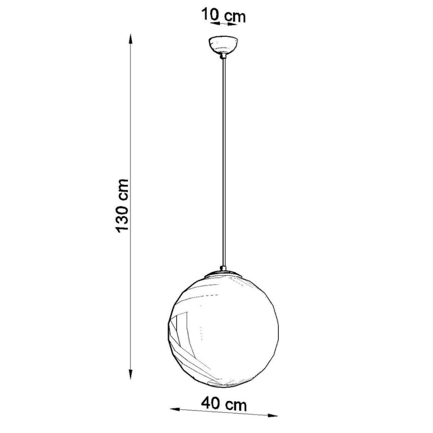 TOYA-riippuvalaisin johdolla 1xE27/60W/230V, halkaisija 40 cm, valkoinen/kultainen