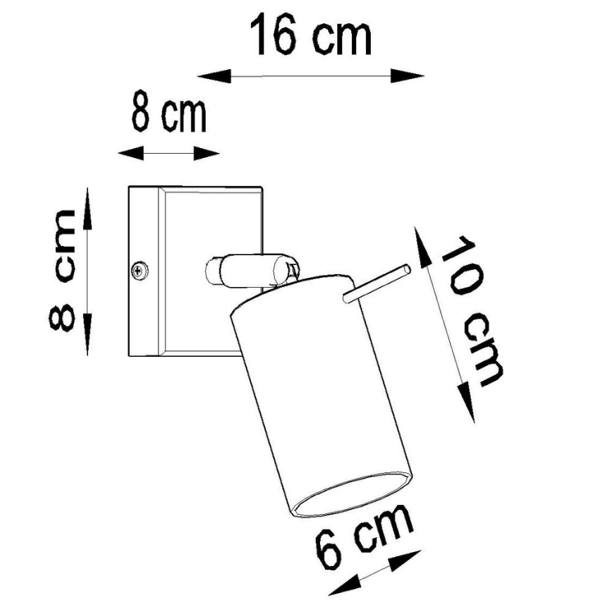 Seinäkohdevalo RING 1xGU10/10W/230V