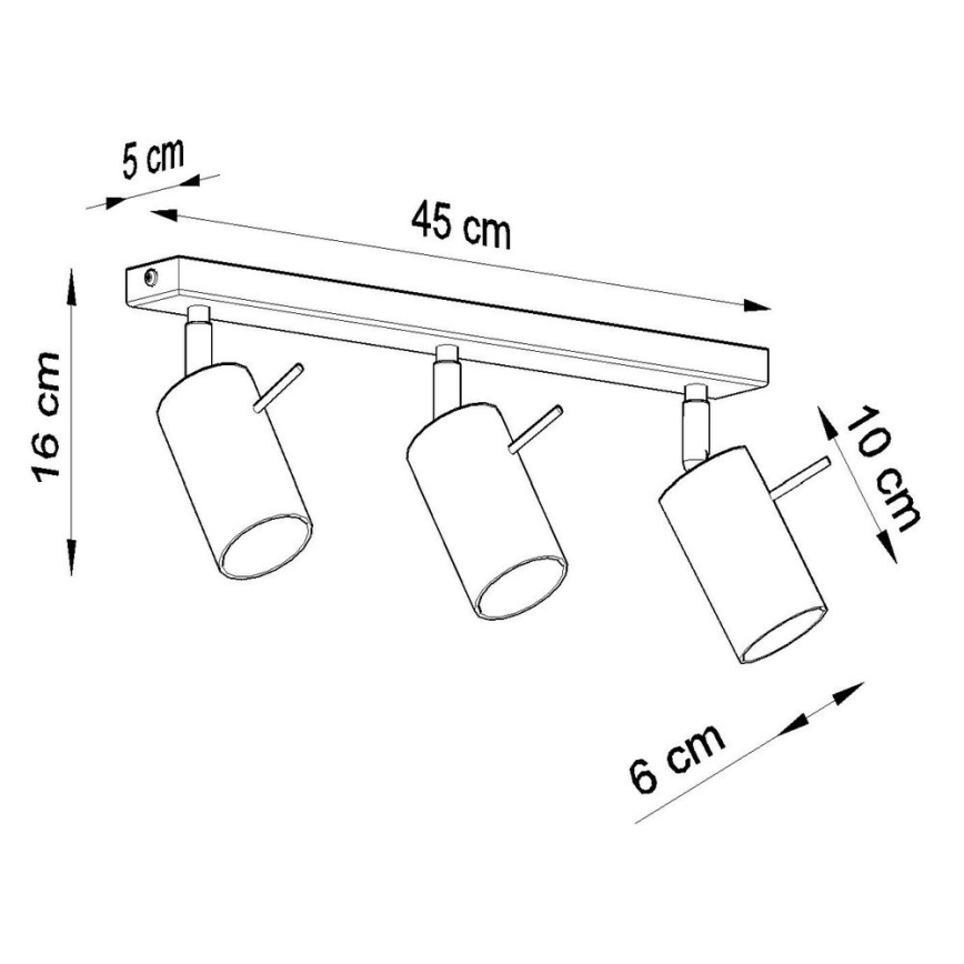 Kohdevalo RING 3xGU10/10W/230V