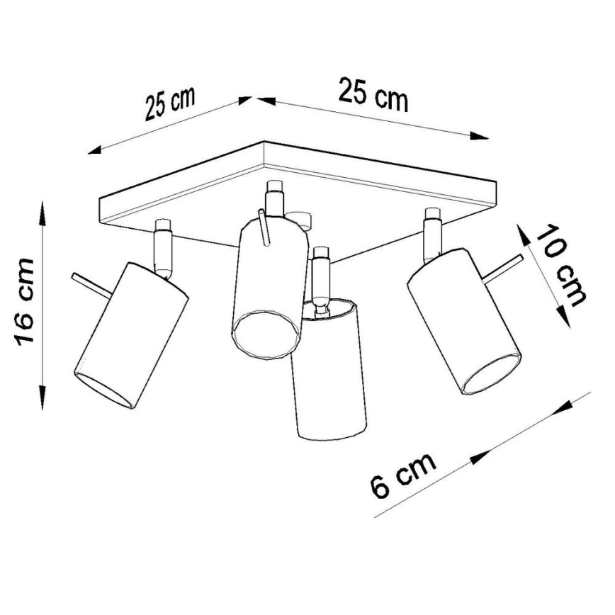 Kohdevalo RING 4xGU10/10W/230V