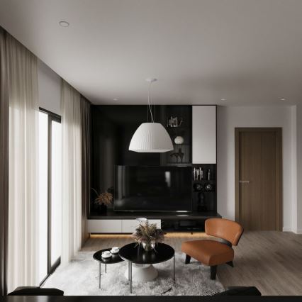 Kattokruunu johdossa BELLA 3xE27/60W/230V d. 60 cm valkoinen