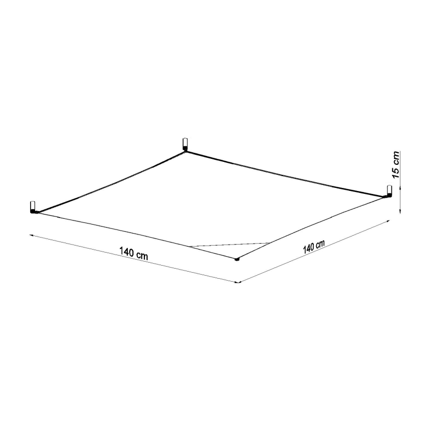 LED-kattovalaisin LUNA 6xG13/8,5W/230V 140x140 cm valkoinen