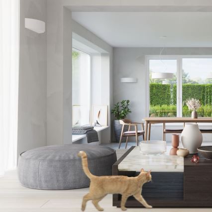 Seinävalaisin SKALA 2xE27/60W/230V valkoinen