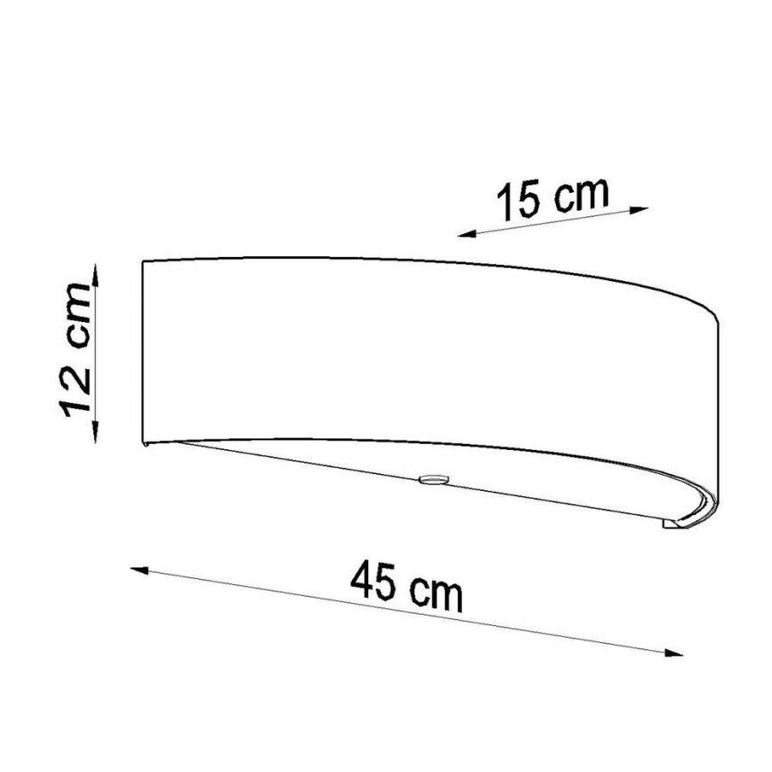 Seinävalaisin SKALA 2xE27/60W/230V valkoinen