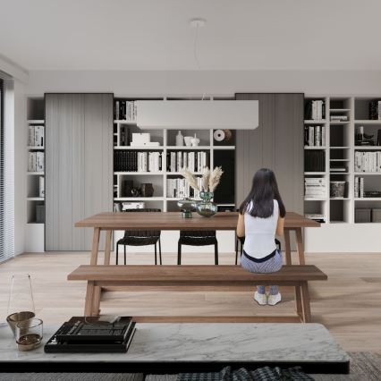 Kattokruunu johdossa SANTA 5xE27/60W/230V 120 cm valkoinen