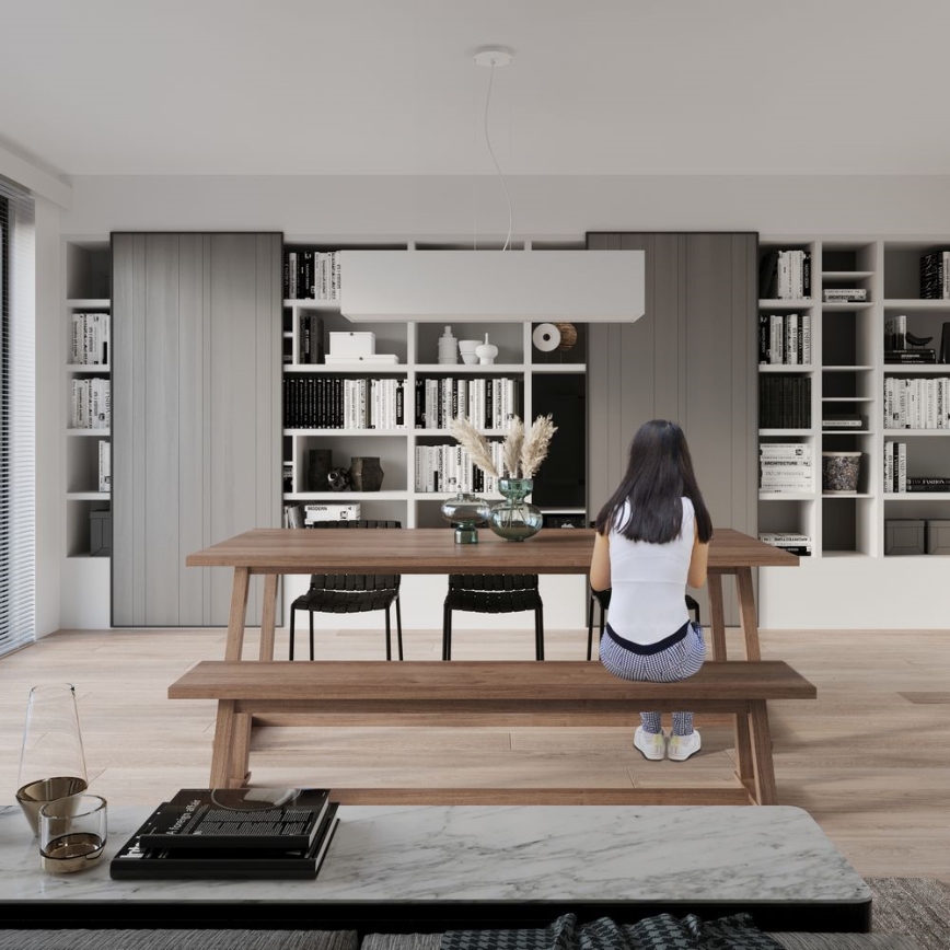 Kattokruunu johdossa SANTA 5xE27/60W/230V 120 cm valkoinen