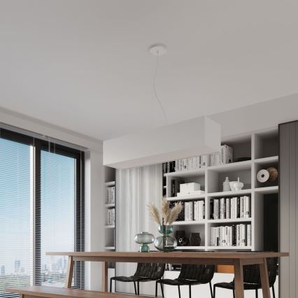 Kattokruunu johdossa SANTA 5xE27/60W/230V 120 cm valkoinen