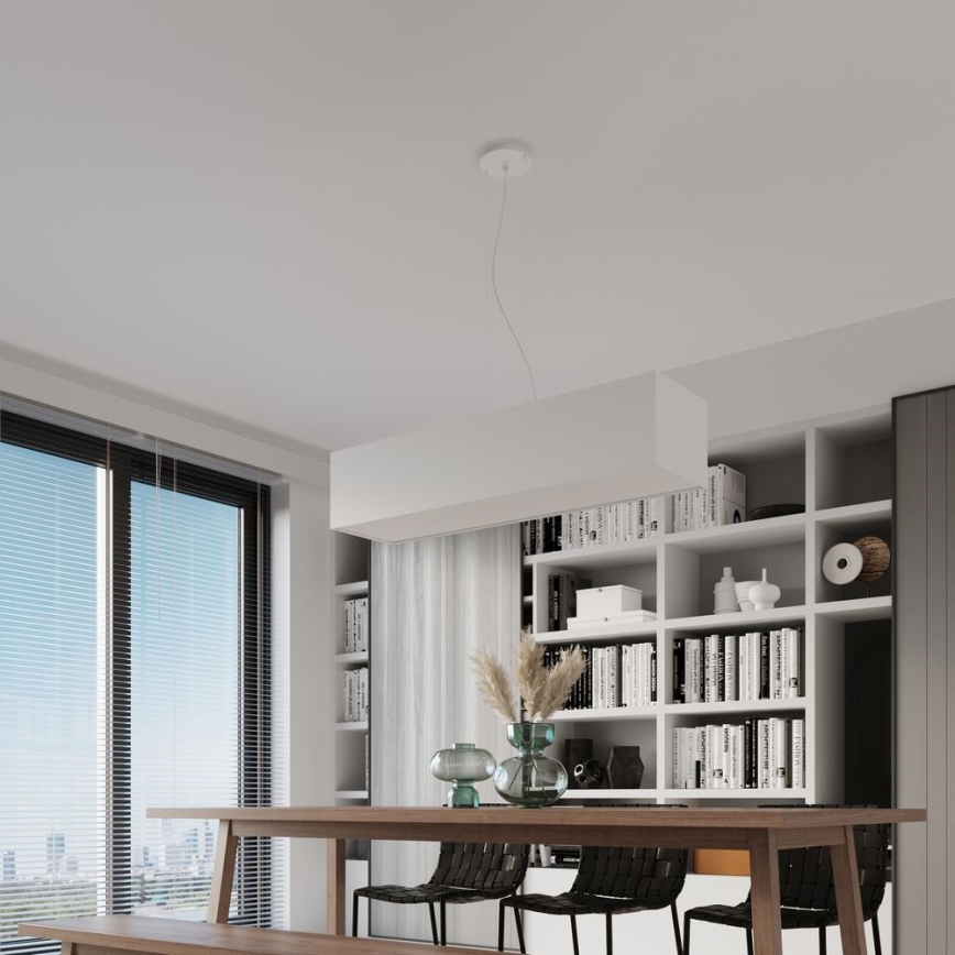 Kattokruunu johdossa SANTA 5xE27/60W/230V 120 cm valkoinen