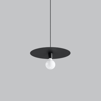 Kattokruunu johdossa FLAVIO 1xE27/60W/230V musta