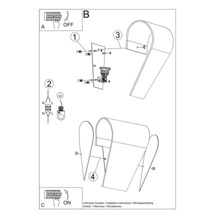Seinävalaisin CLINO 1xE27/46W/230V