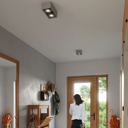 Kattovalo QUATRO AR111 2xGU10/40W/230V betoni