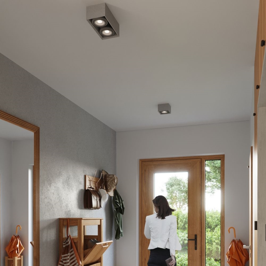 Kattovalo QUATRO AR111 2xGU10/40W/230V betoni