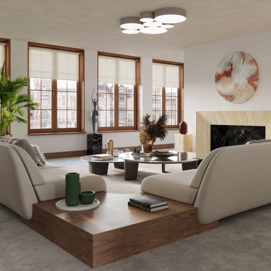 Kattovalo ARENA 4xE27/60W/230V harmaa