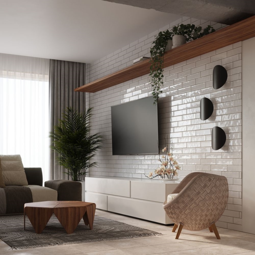 Seinävalaisin SENSES 2xG9/40W/230V musta