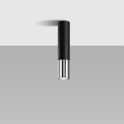 Kohdevalo LOOPEZ 1xGU10/10W/230V musta/kiiltävä kromi