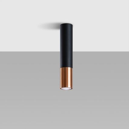 Kohdevalo LOOPEZ 1xGU10/10W/230V musta/kupari