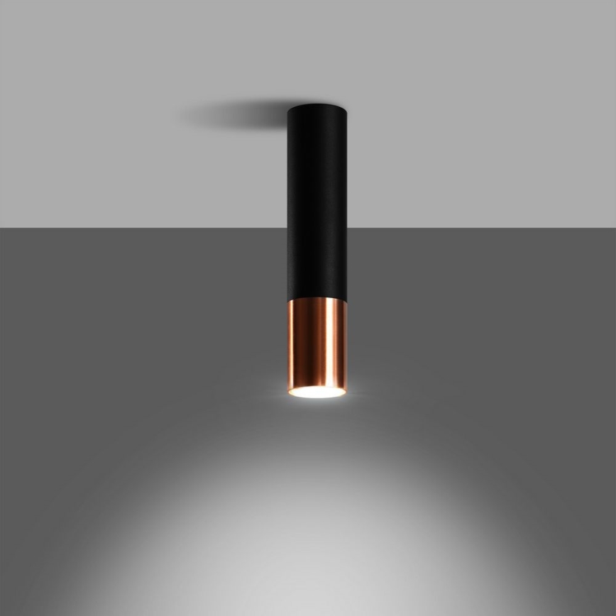 Kohdevalo LOOPEZ 1xGU10/10W/230V musta/kupari