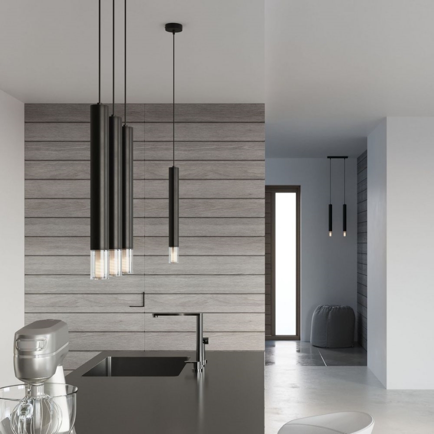 Kattokruunu johdossa VIZIER 2xG9/40W/230V musta