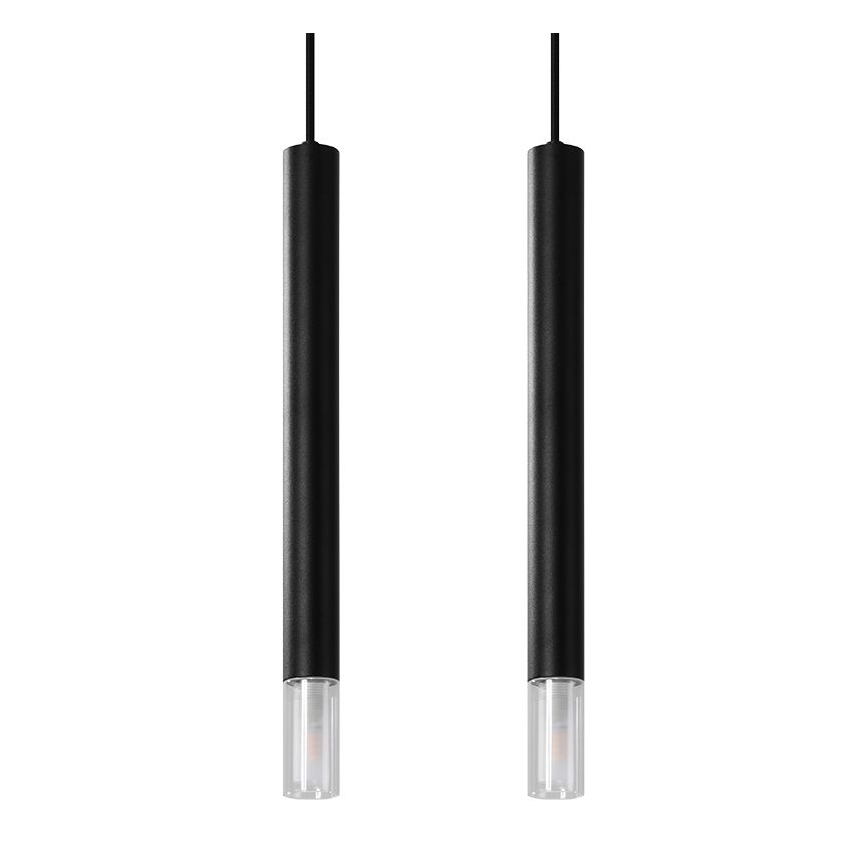 Kattokruunu johdossa VIZIER 2xG9/40W/230V musta