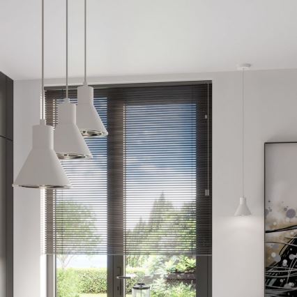 Kattokruunu johdossa TAZILA 1xES111/60W/230V valkoinen