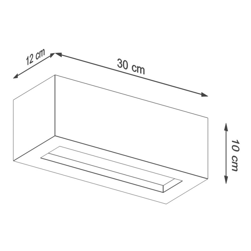 Seinävalo VEGA 1xE27/60W/230V 30 cm betoni