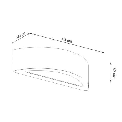 Seinävalo ATENA 1xE27/60W/230V betoni