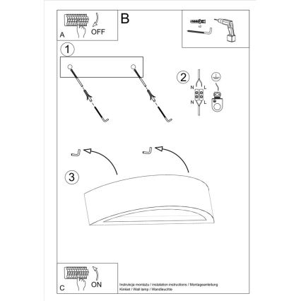 Seinävalo ATENA 1xE27/60W/230V betoni