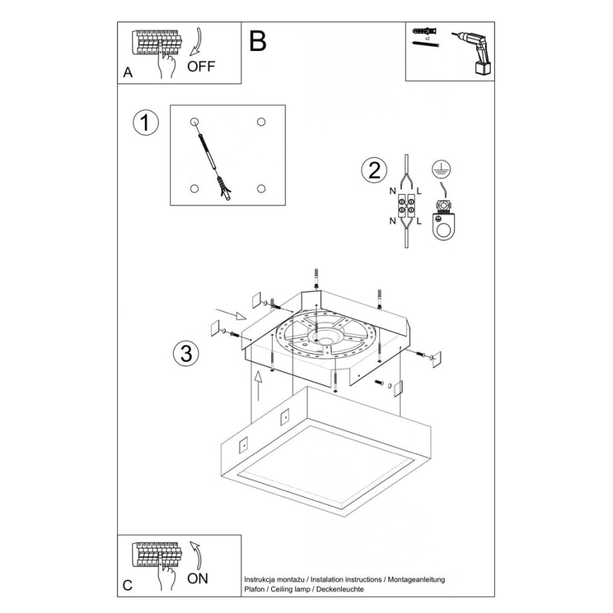 LED-kattovalaisin RIZA LED/18W/230V betoni