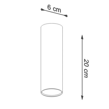 Kohdevalo LAGOS 1xGU10/10W/230V 20 cm valkoinen