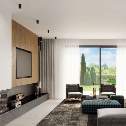 Kohdevalo LAGOS 1xGU10/10W/230V 10 cm musta