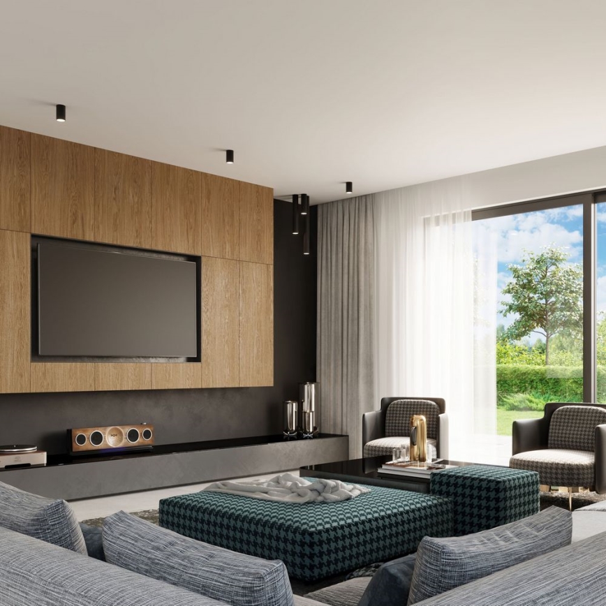 Kohdevalo LAGOS 1xGU10/10W/230V 10 cm musta