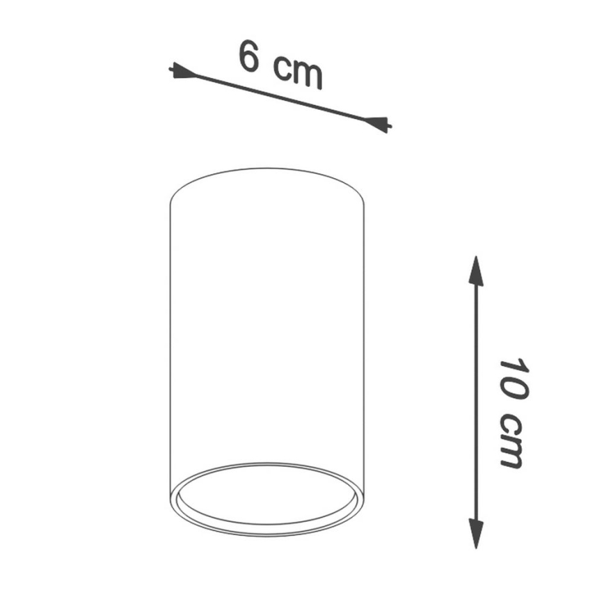 Kohdevalo LAGOS 1xGU10/10W/230V 10 cm musta