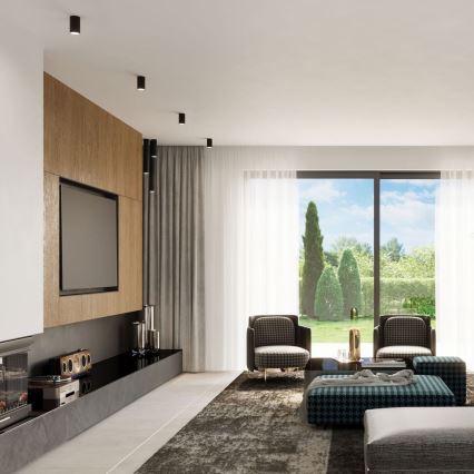 Kohdevalo LAGOS 1xGU10/10W/230V 20 cm musta