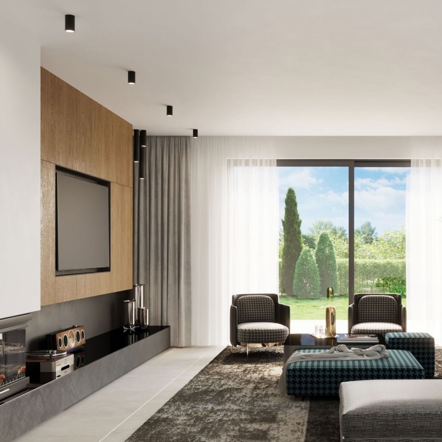 Kohdevalo LAGOS 1xGU10/10W/230V 20 cm musta