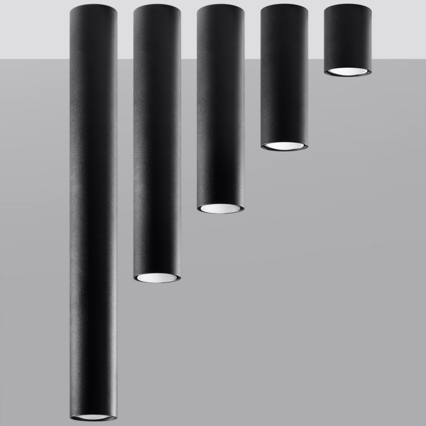 Kohdevalo LAGOS 1xGU10/10W/230V 20 cm musta