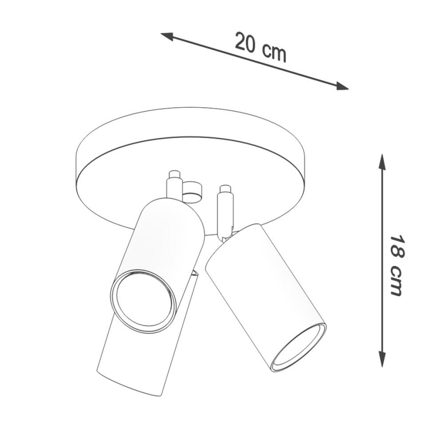 Kohdevalo RING 3xGU10/10W/230V valkoinen