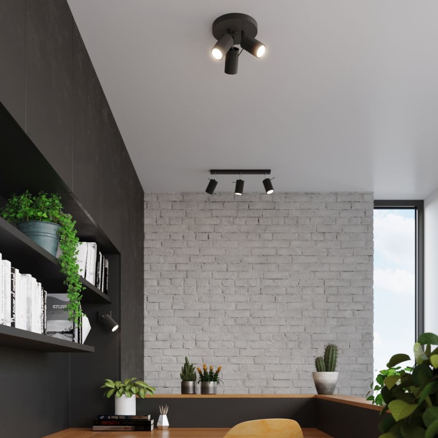 Kohdevalo RING 3xGU10/10W/230V musta