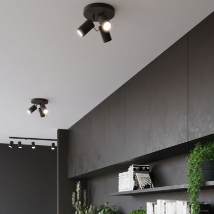 Kohdevalo RING 3xGU10/10W/230V musta