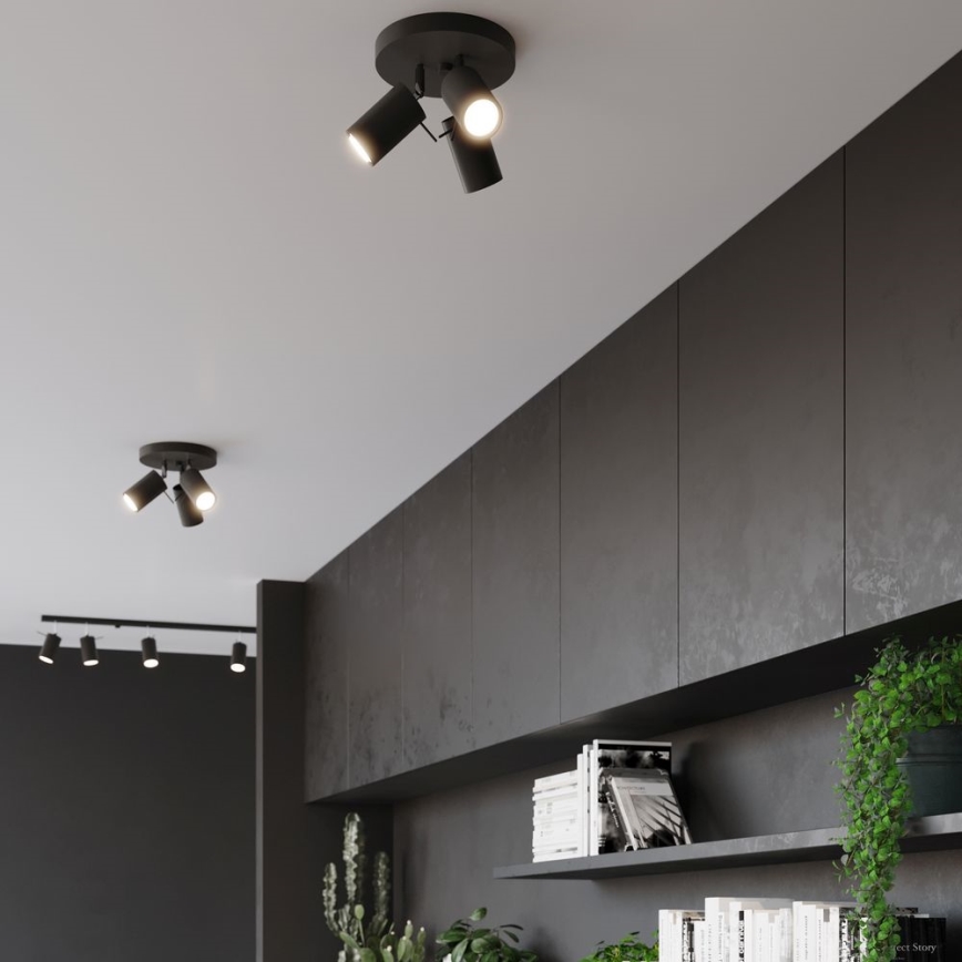 Kohdevalo RING 3xGU10/10W/230V musta