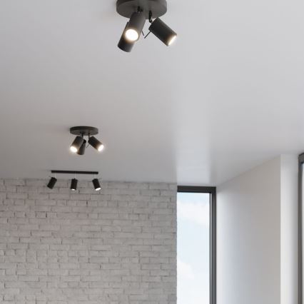 Kohdevalo RING 3xGU10/10W/230V musta