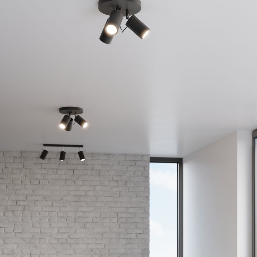 Kohdevalo RING 3xGU10/10W/230V musta