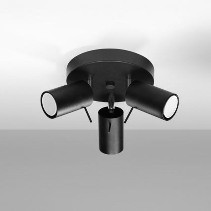 Kohdevalo RING 3xGU10/10W/230V musta