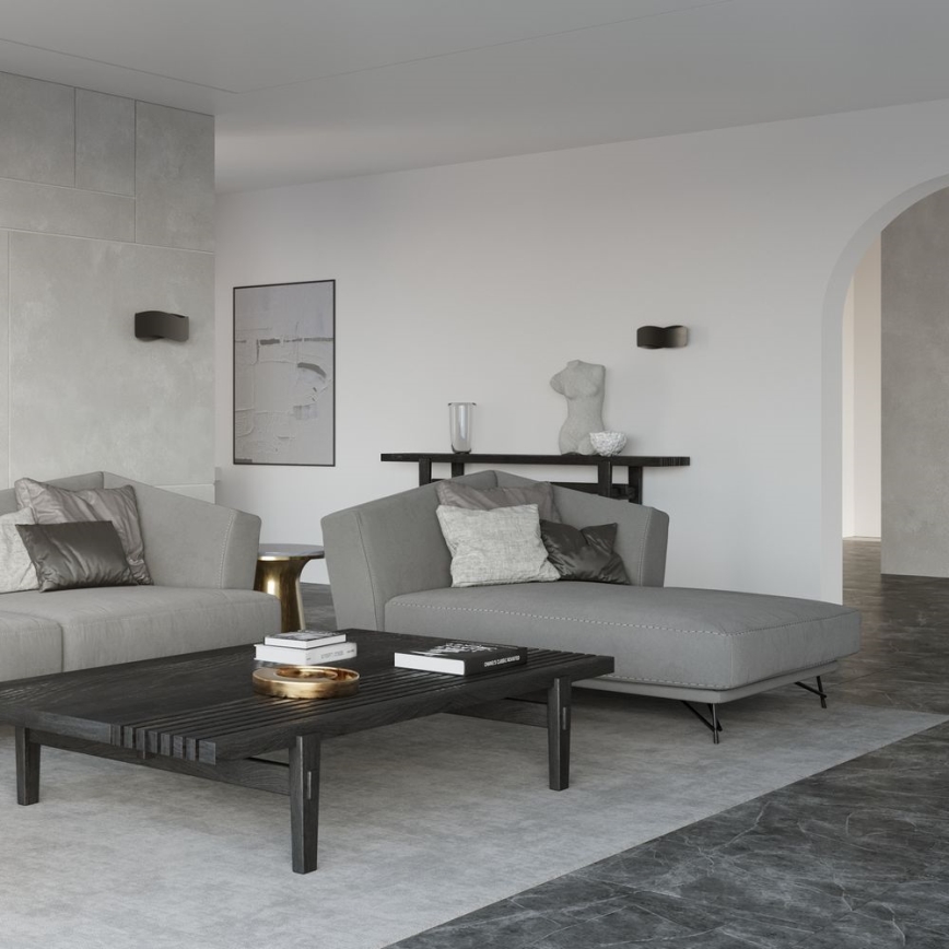 Seinävalaisin TILA 1xG9/40W/230V 30 cm musta